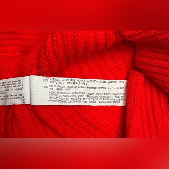 Zaraknit, Orange Knit Oversized Sweater, Medium π§Ά - Picture 6 of 8